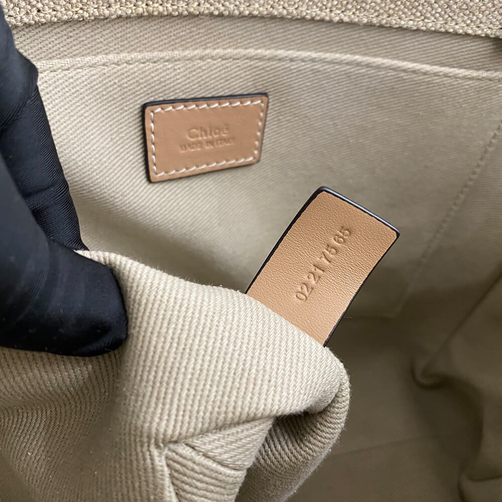 Chloe Woody tote bag in linen