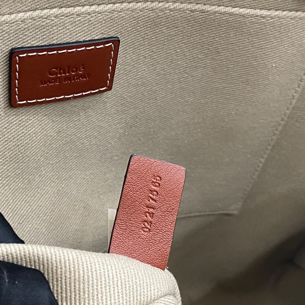Chloe Large Woody tote bag in linen