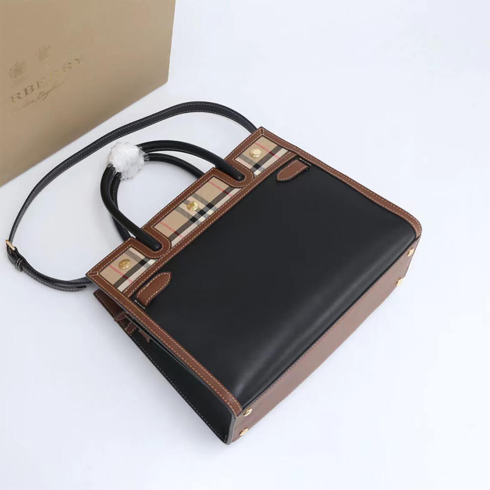 Small Vintage Check Two Handle Title Bag