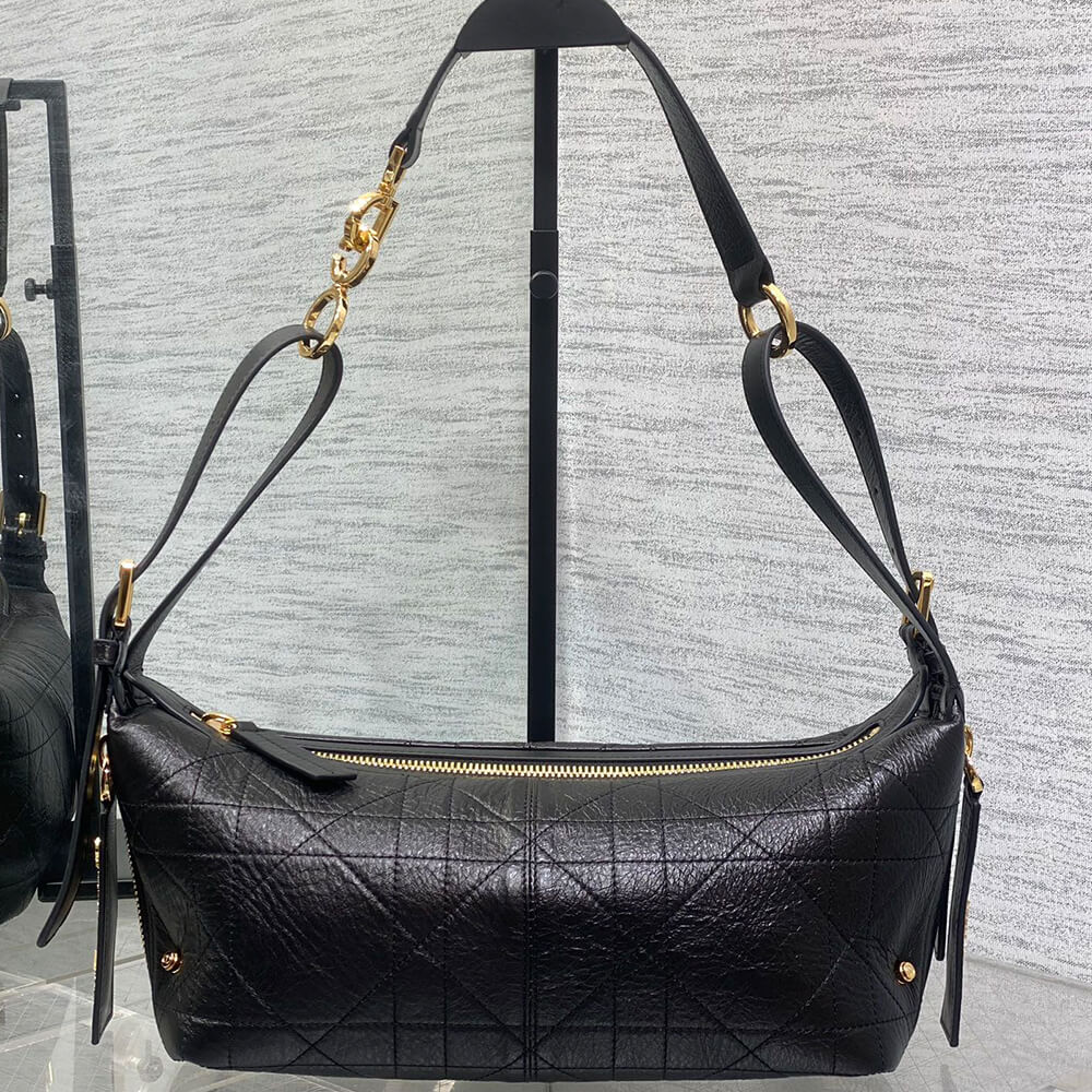 Medium D-Journey Bag in Shiny Goatskin(HIGH-END GRADE)