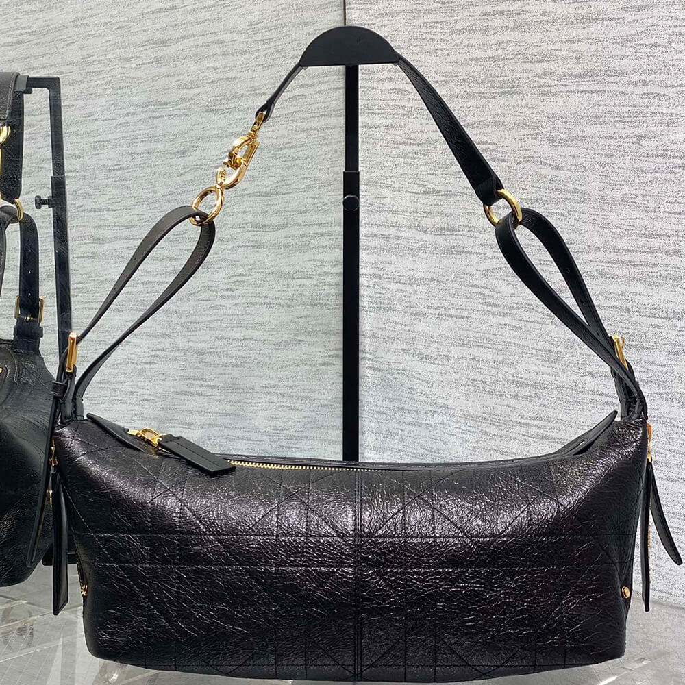 Medium D-Journey Bag in Shiny Goatskin(HIGH-END GRADE)